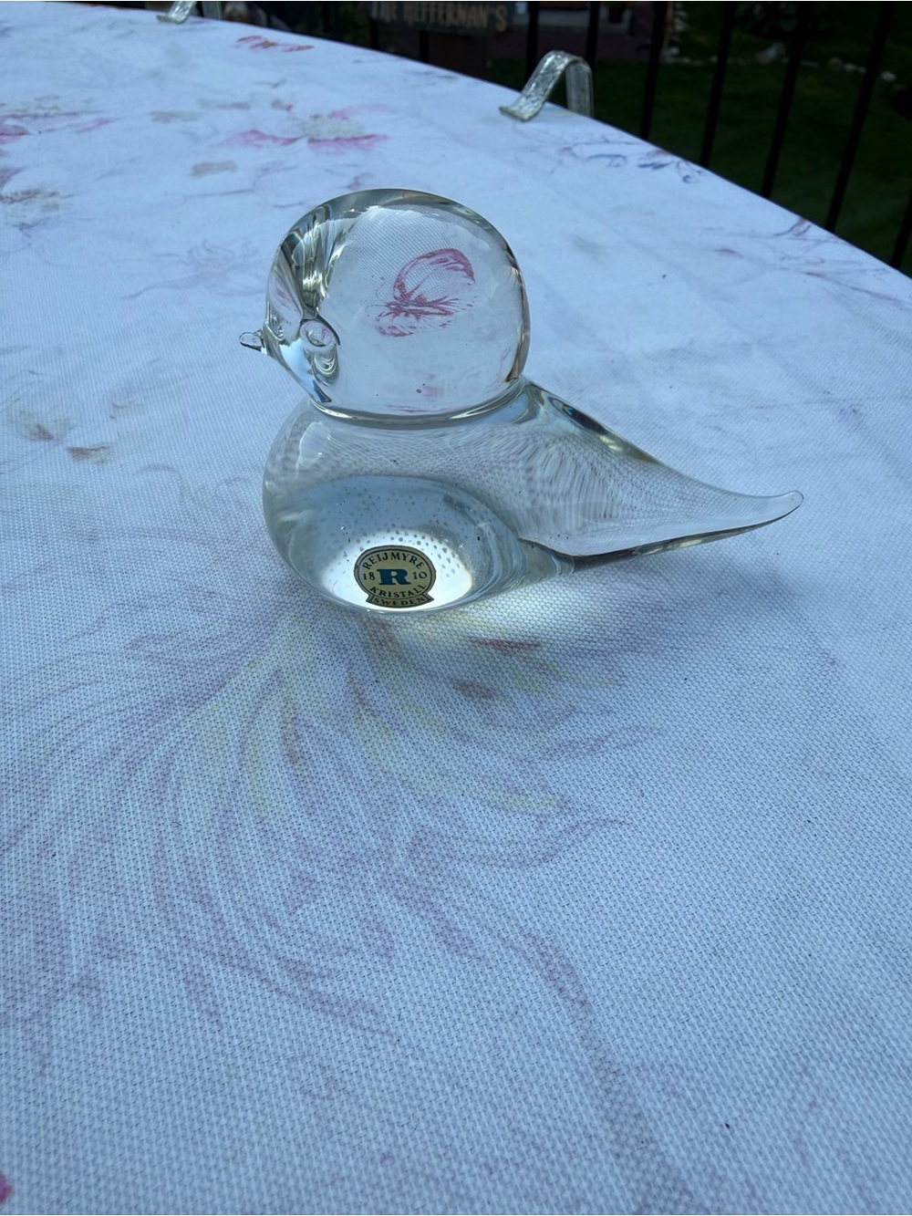 Clear Glass Bird Figurine - Transparent